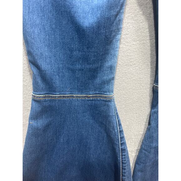 Free People Just Float On Flare Boho High Rise Denim Jeans Blue Womens Size 24 - Picture 5 of 11